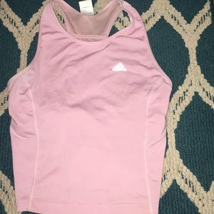 Adidas baby pink workout tank top